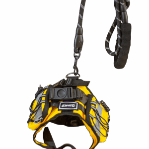 Peitoral com guia e mochila acoplada